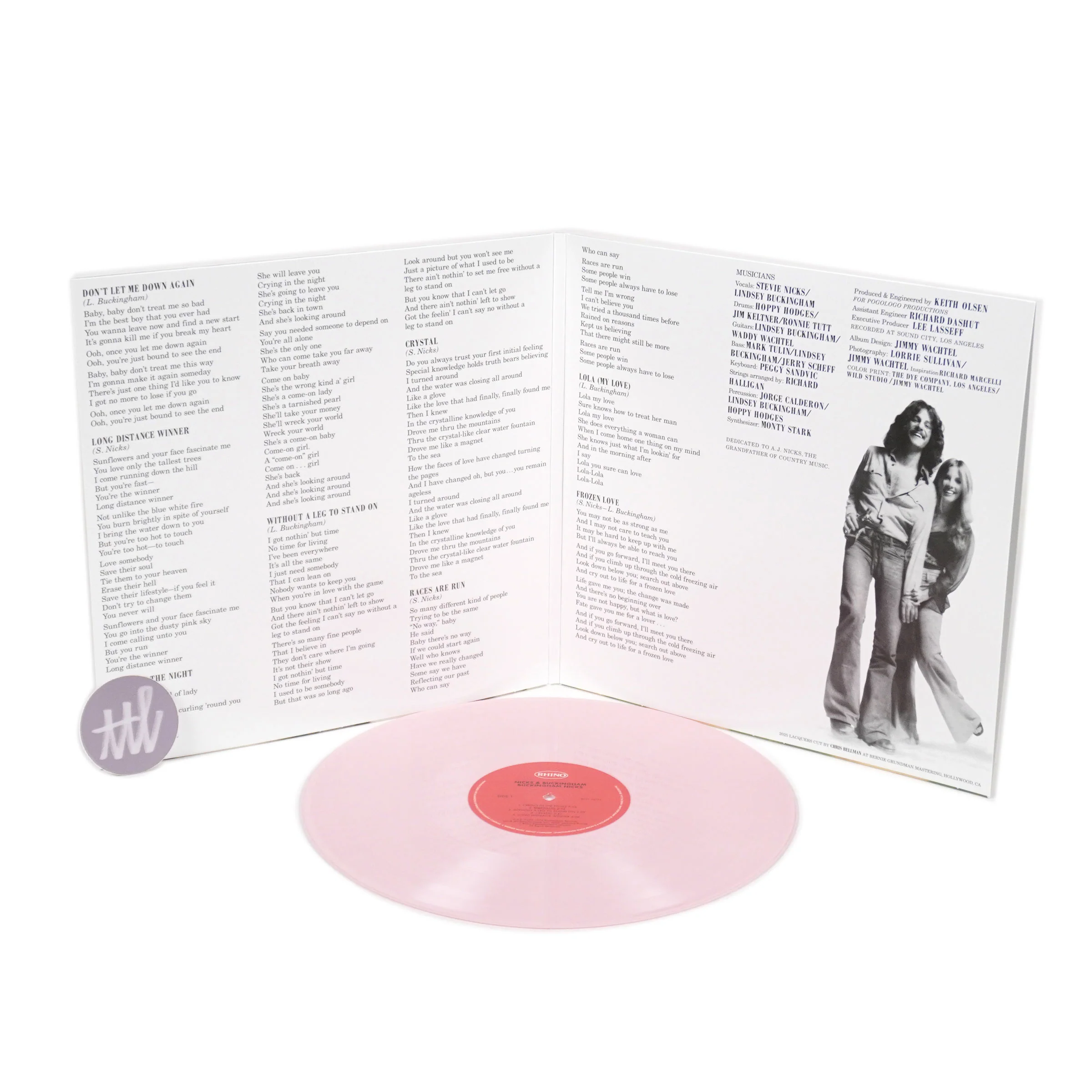 Buckingham Nicks: Buckingham Nicks (Indie Exclusive Pink Colored Vinyl) Vinyl LP - Image 2