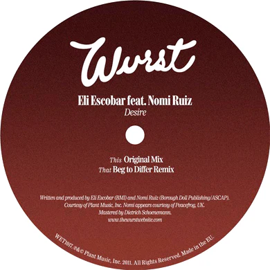 Eli Escobar: Desire (feat. Nomi Ruiz) 12"
