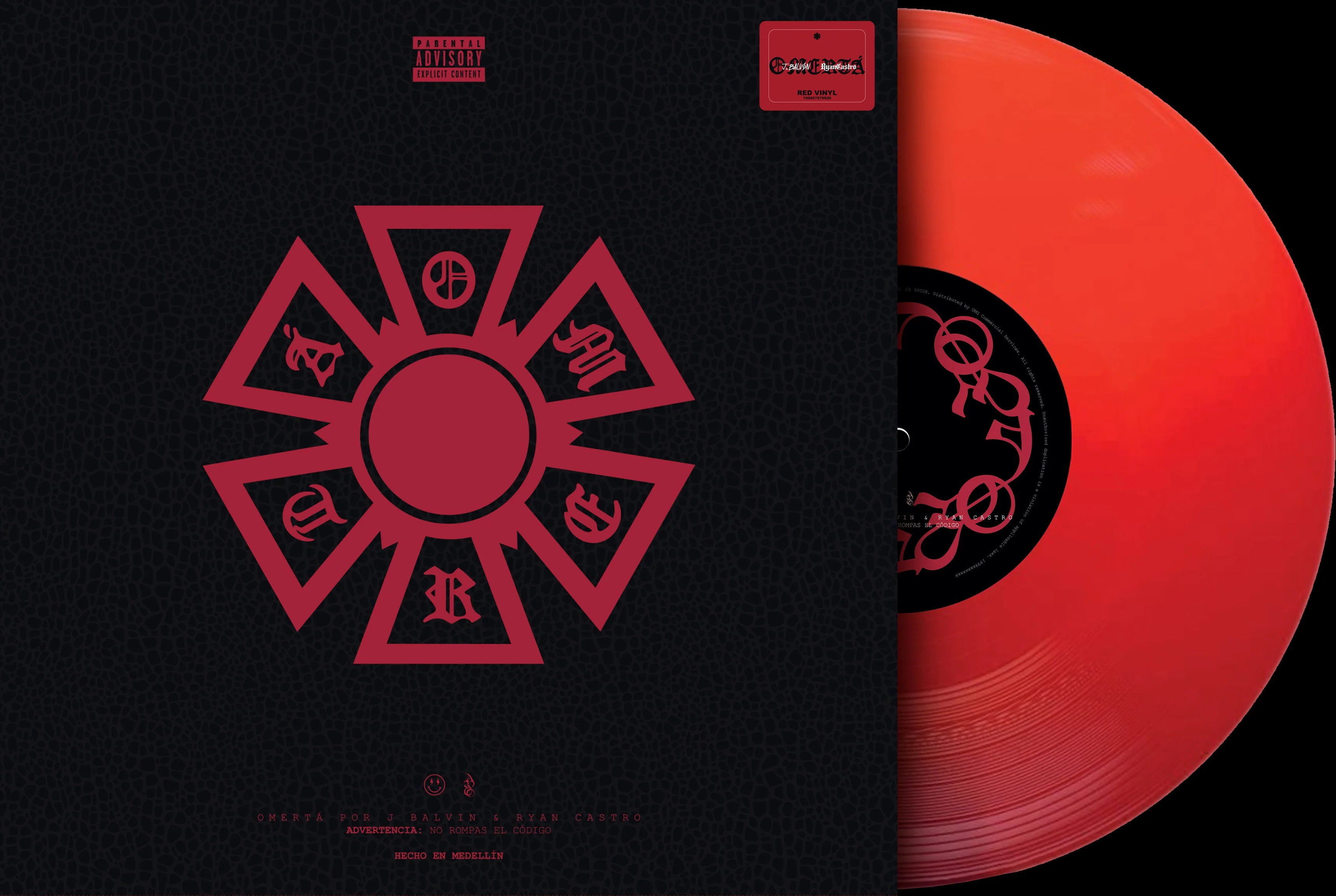 J Balvin & Ryan Castro: OMERTA (Colored Vinyl) Vinyl LP