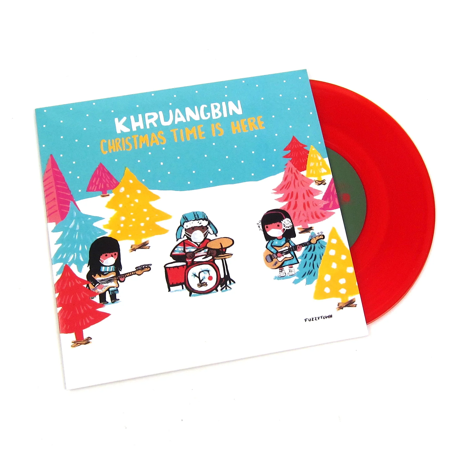 Khruangbin: Christmas Time Is Here (Indie Exclusive Translucent Red Colored Vinyl) Vinyl 7" - LIMIT 1 PER CUSTOMER