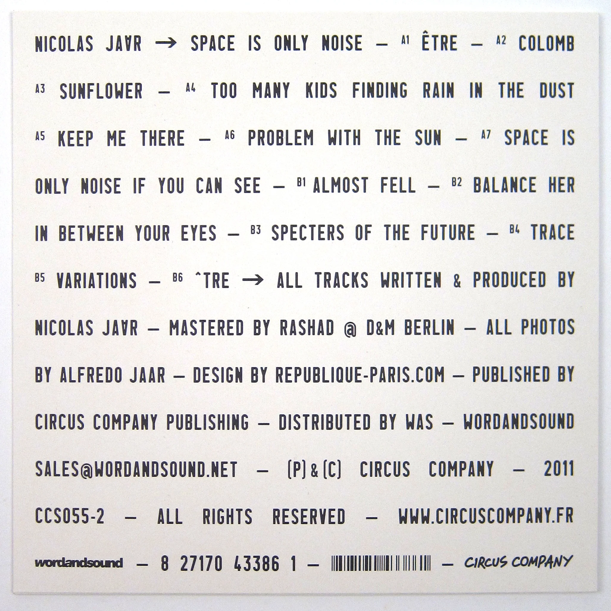 Nicolas Jaar: Space Is Only Noise Vinyl LP - Image 2