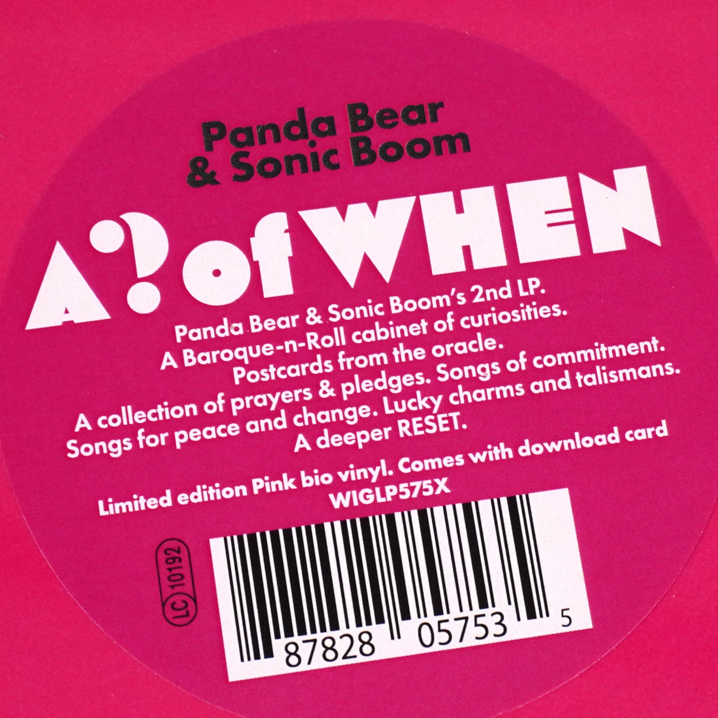 Panda Bear & Sonic Boom: A ? of WHEN (Indie Exclusive Colored Vinyl) Vinyl LP - Image 4